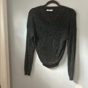 Lush Black and Silver Sparkle Top